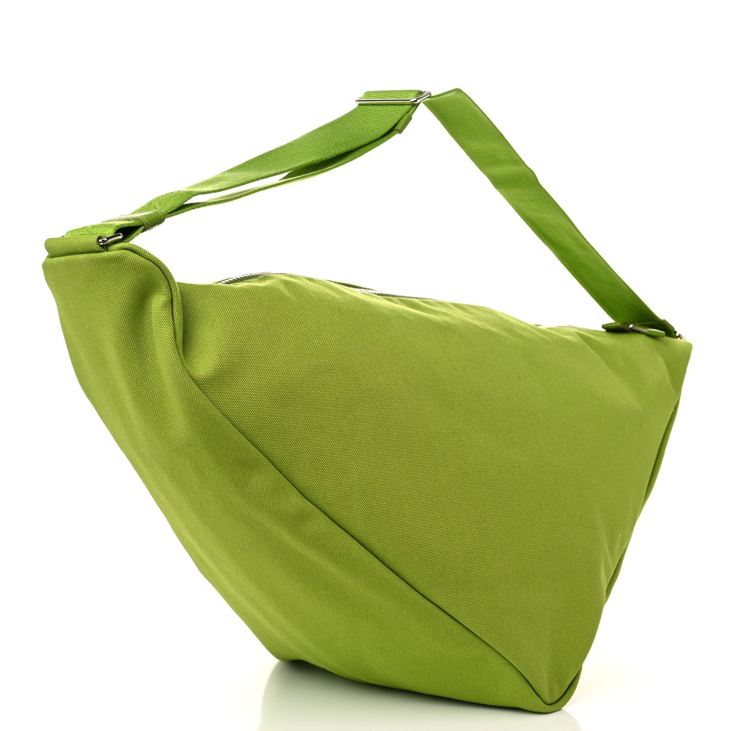 Canapa Logo Embossed Large Triangle Shoulder Bag Felce