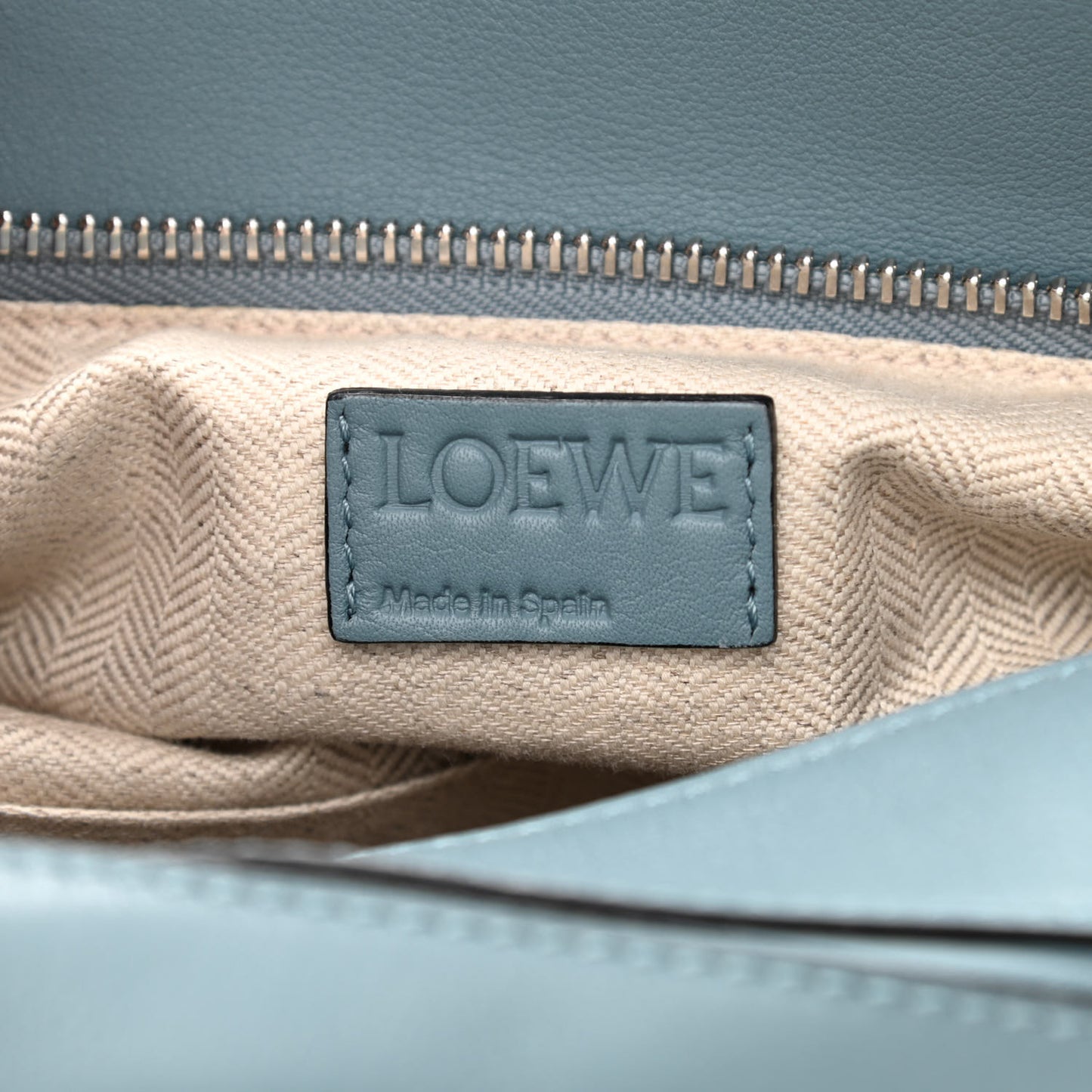 Calfskin Small Puzzle Bag Stone Blue