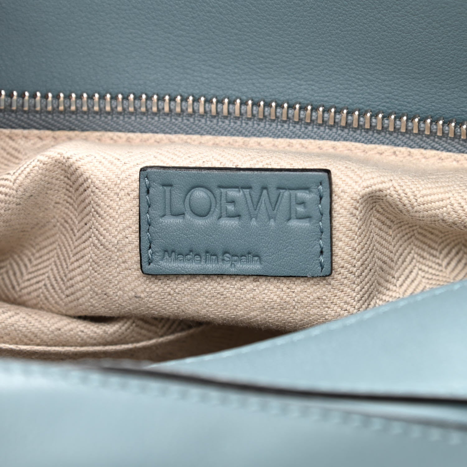 Loewe Calfskin Small Puzzle Bag Stone Blue 6 of 8