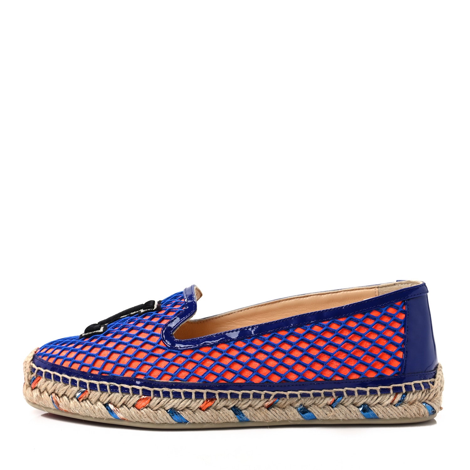 Christian Louboutin Neo Resille Patent Ivy Espapop Flat Espadrilles 36 Orange Elixir 1 of 9