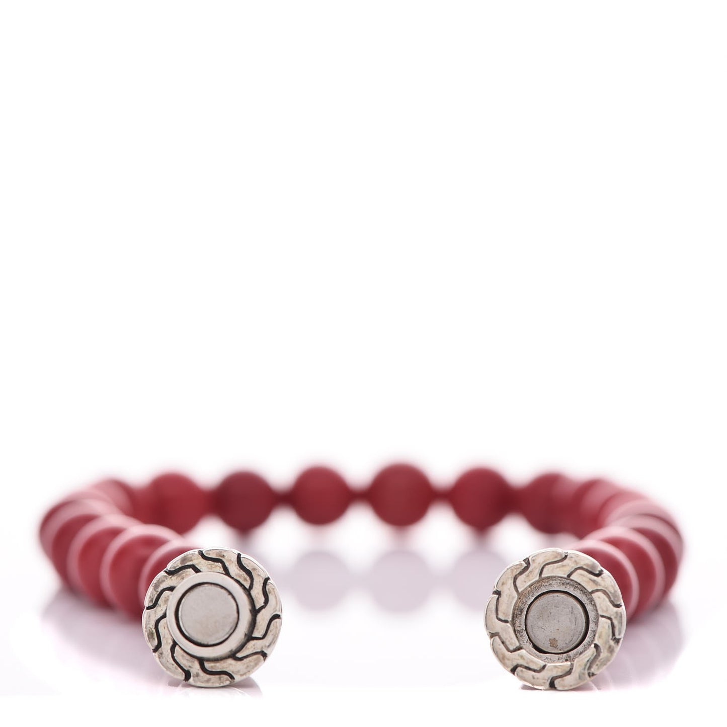 Sterling Silver Coral Bead Bracelet