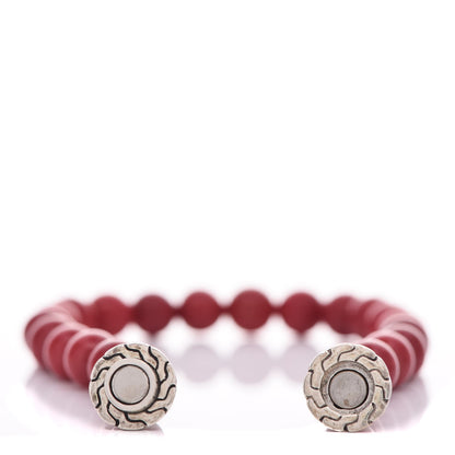 John Hardy Sterling Silver Coral Bead Bracelet 5 of 5