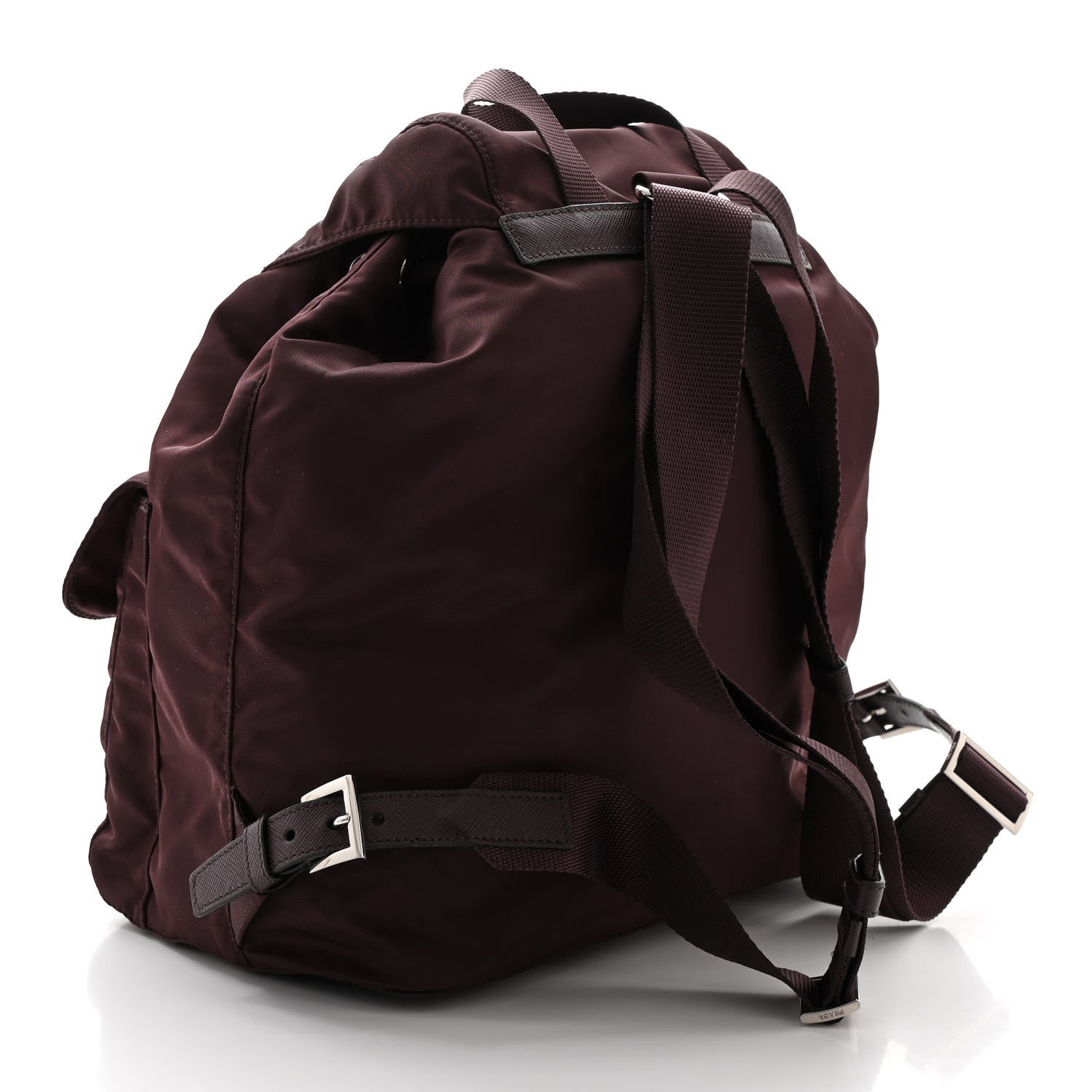 Prada Tessuto Nylon Saffiano Vela Medium Backpack Bordeaux 3 of 11