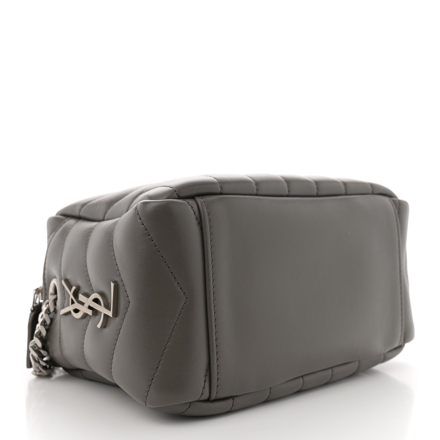 Calfskin Y Quilted Monogram Small Loulou Bowling Bag Earth