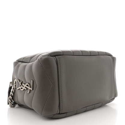 Saint Laurent Calfskin Y Quilted Monogram Small Loulou Bowling Bag Earth 4 of 10