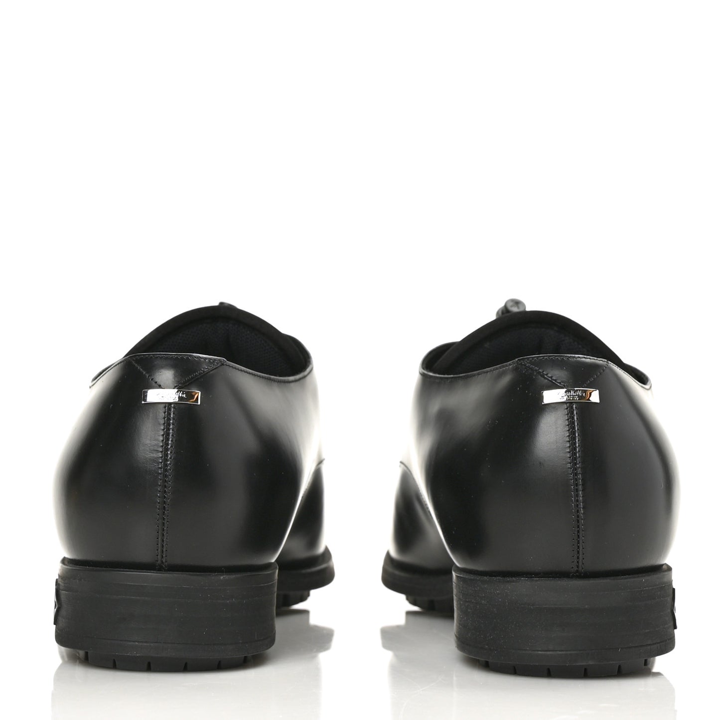 Calfskin Mens Formal Derby Shoes 9.5 Black