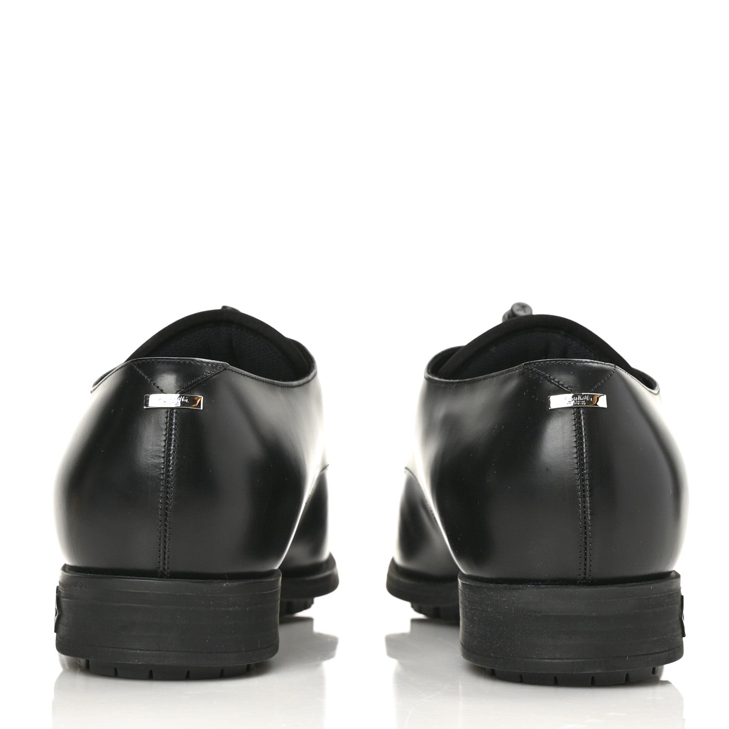 Louis Vuitton Calfskin Mens Formal Derby Shoes 9.5 Black 5 of 9