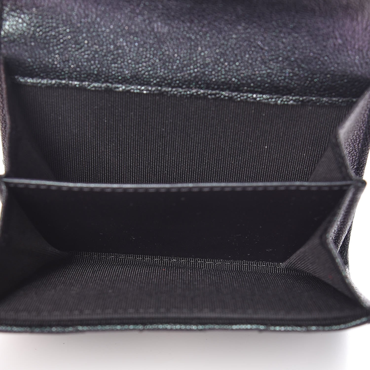 Chanel Iridescent Caviar Quilted Flap Card Holder Wallet Black 5 of 11