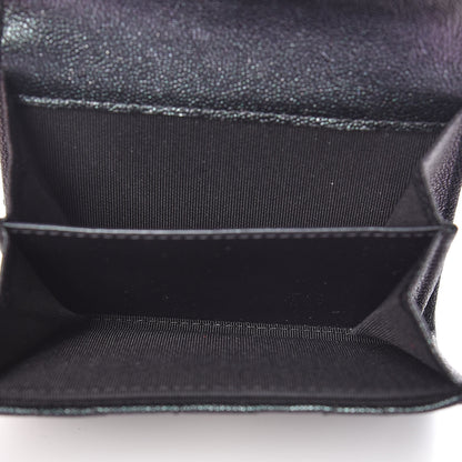 Chanel Iridescent Caviar Quilted Flap Card Holder Wallet Black 5 of 11