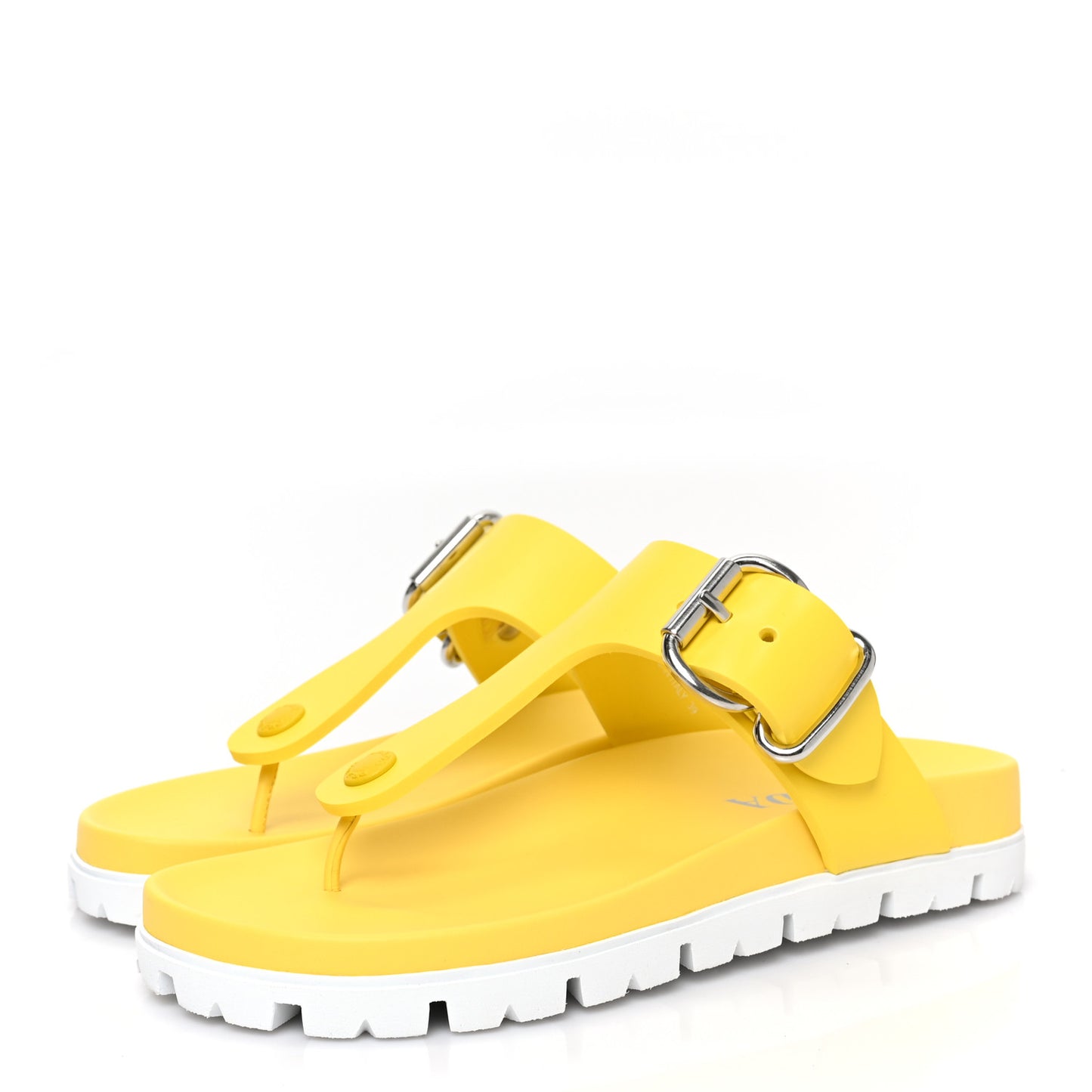 EVA Rubber Buckled Lug Sole 20mm Thong Sandals 39 Sole