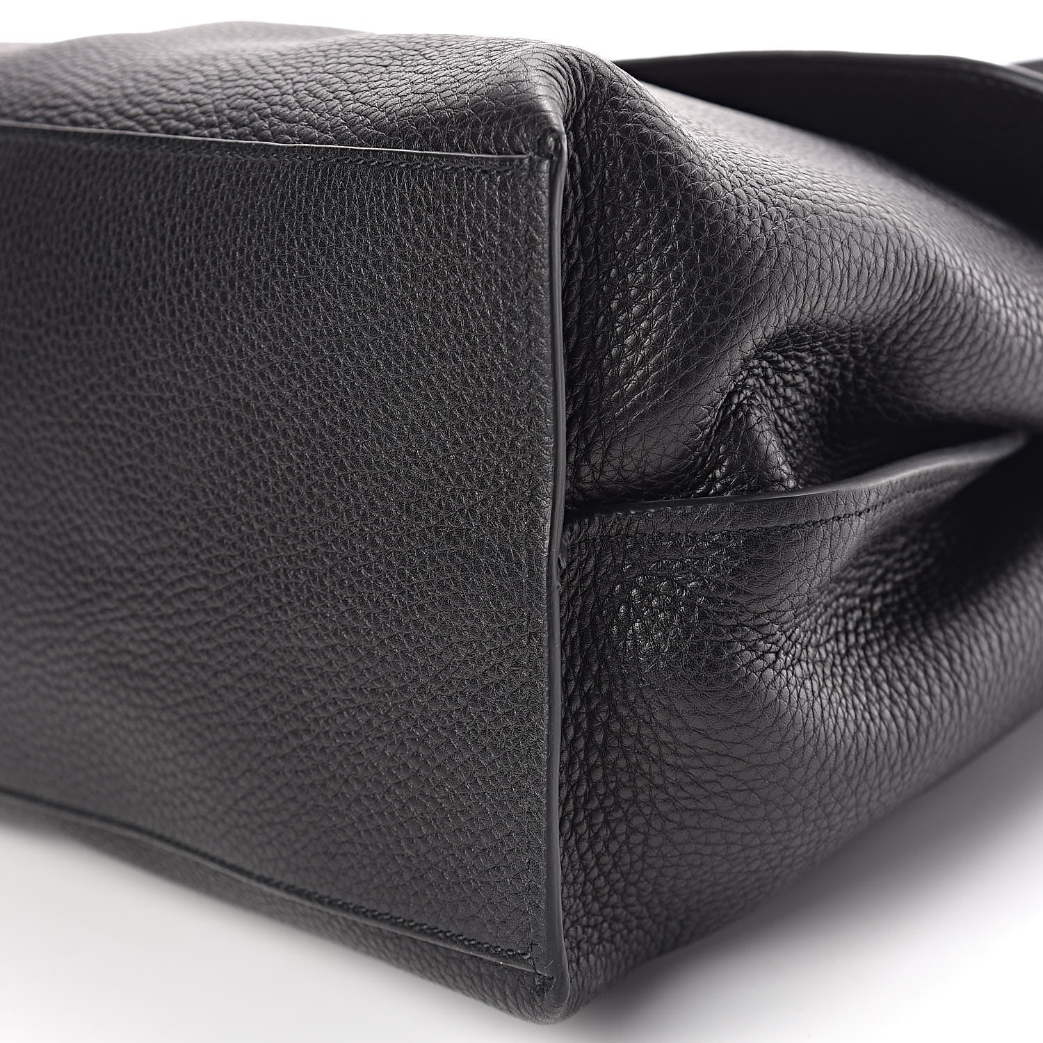 Gucci Pebbled Calfskin Large Bamboo Daily Top Handle Bag Black 9 of 10