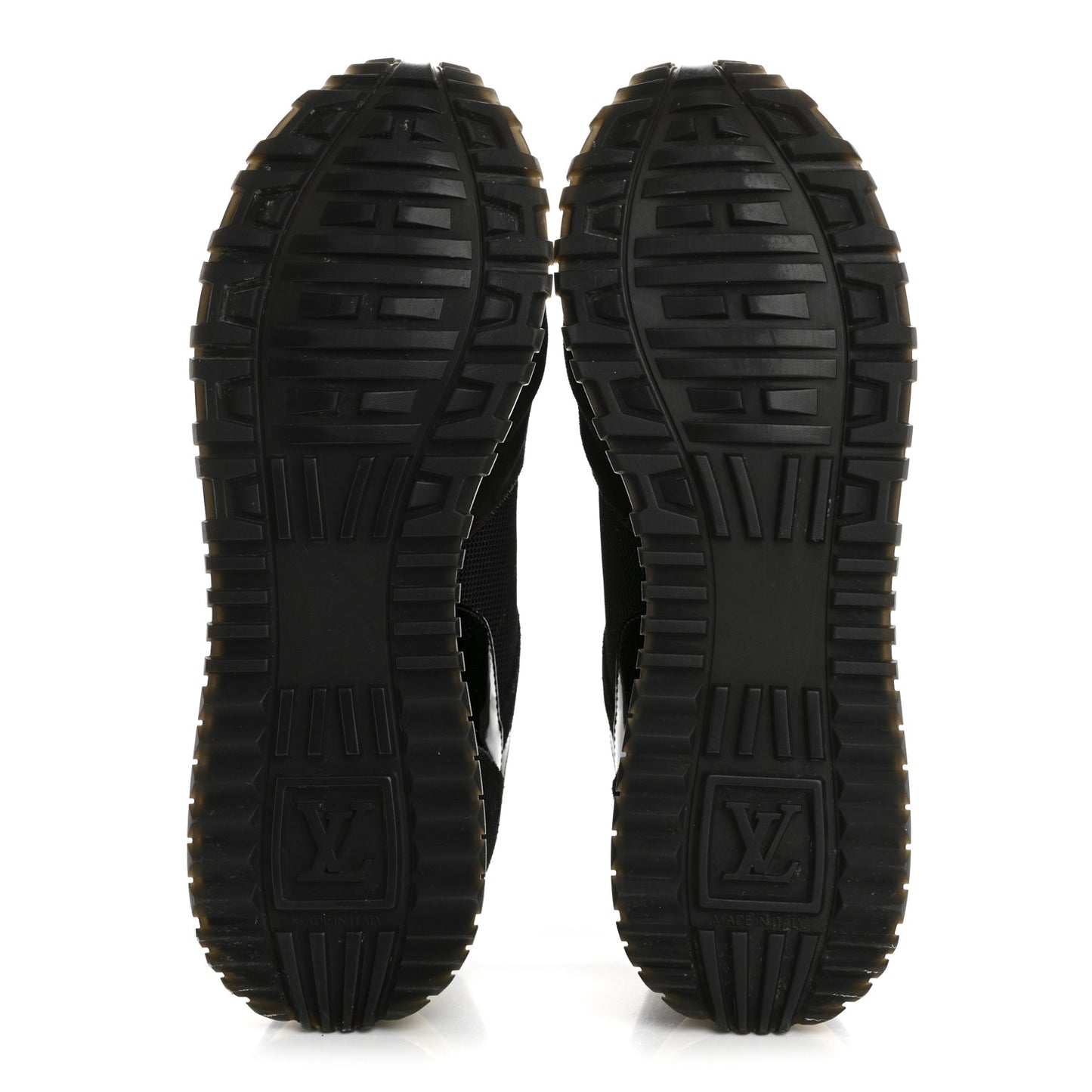 Suede Monogram Run Away Sneakers 38 Black