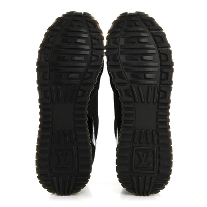 Louis Vuitton Suede Monogram Run Away Sneakers 38 Black 6 of 9