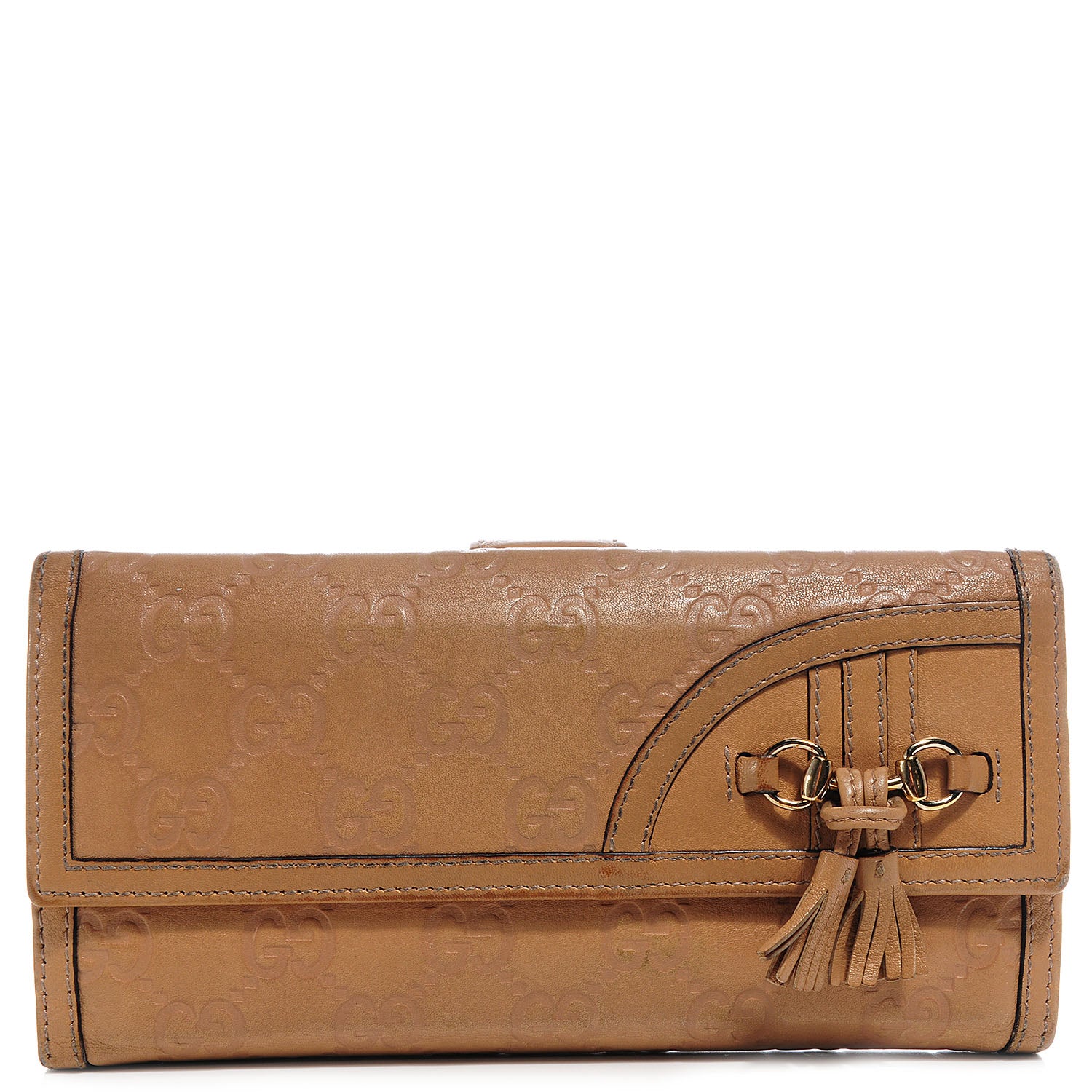 Gucci Guccissima GG Horsebit Tassel Continental Wallet 1 of 8