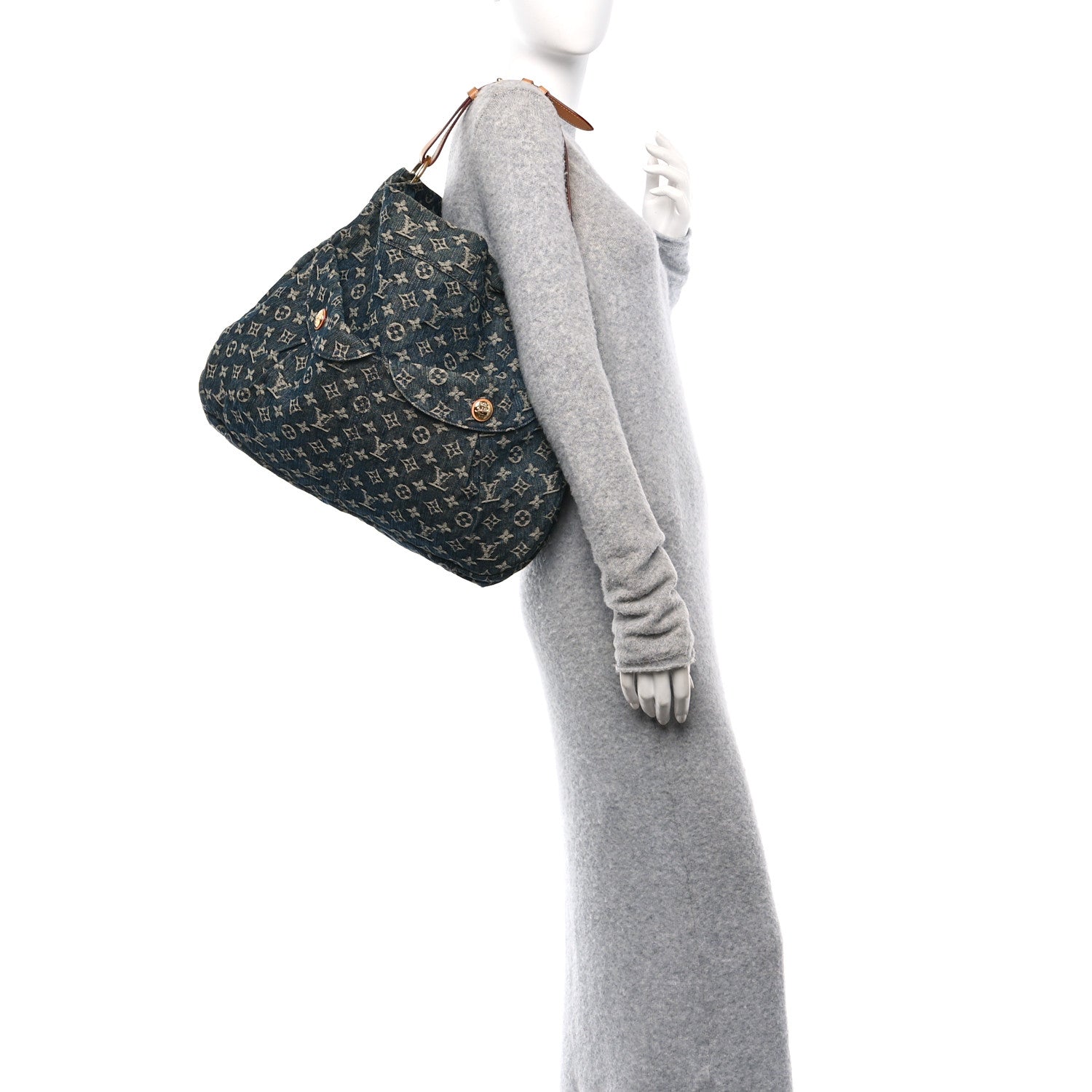 Louis Vuitton Denim Daily GM Gris Blue 2 of 9
