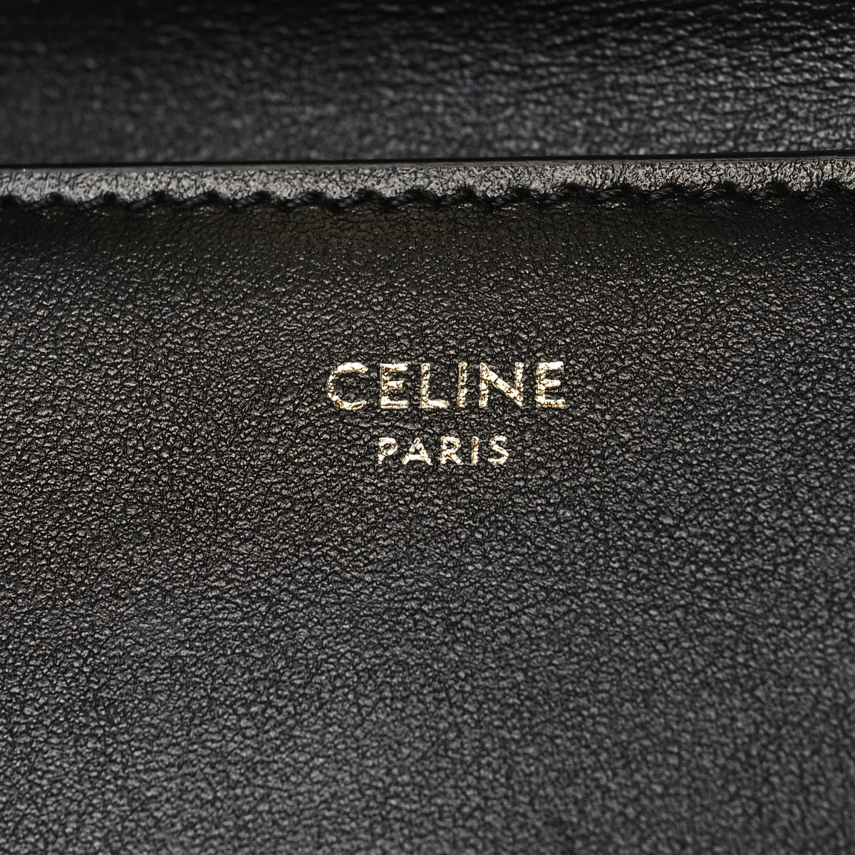 Celine Calfskin Compact Triomphe Wallet With Coin Purse Black 7 of 7