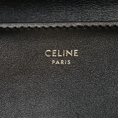 Celine Calfskin Compact Triomphe Wallet With Coin Purse Black 7 of 7