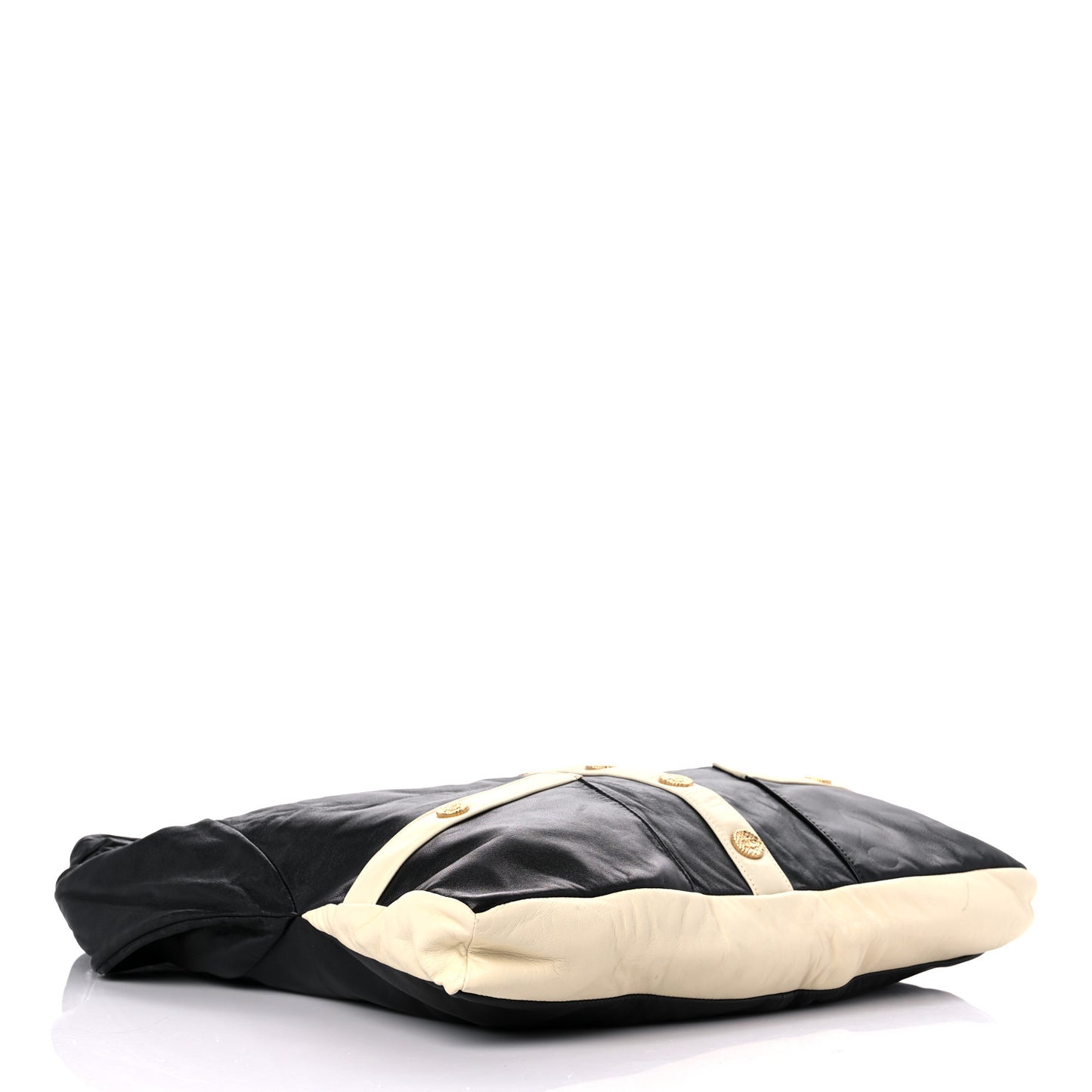 Lambskin Large Girl Bag Black Beige