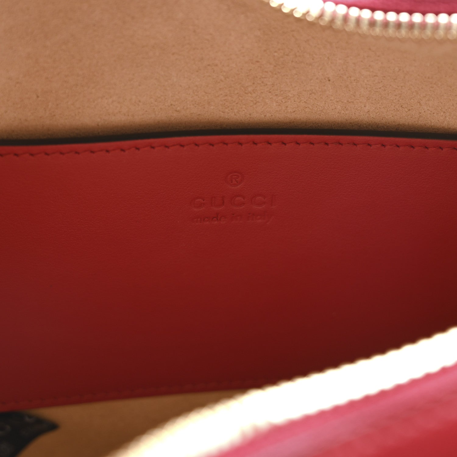 Gucci Calfskin Matelasse Diagonal Mini Interlocking G Heart Shoulder Bag Hibiscus Red 6 of 11