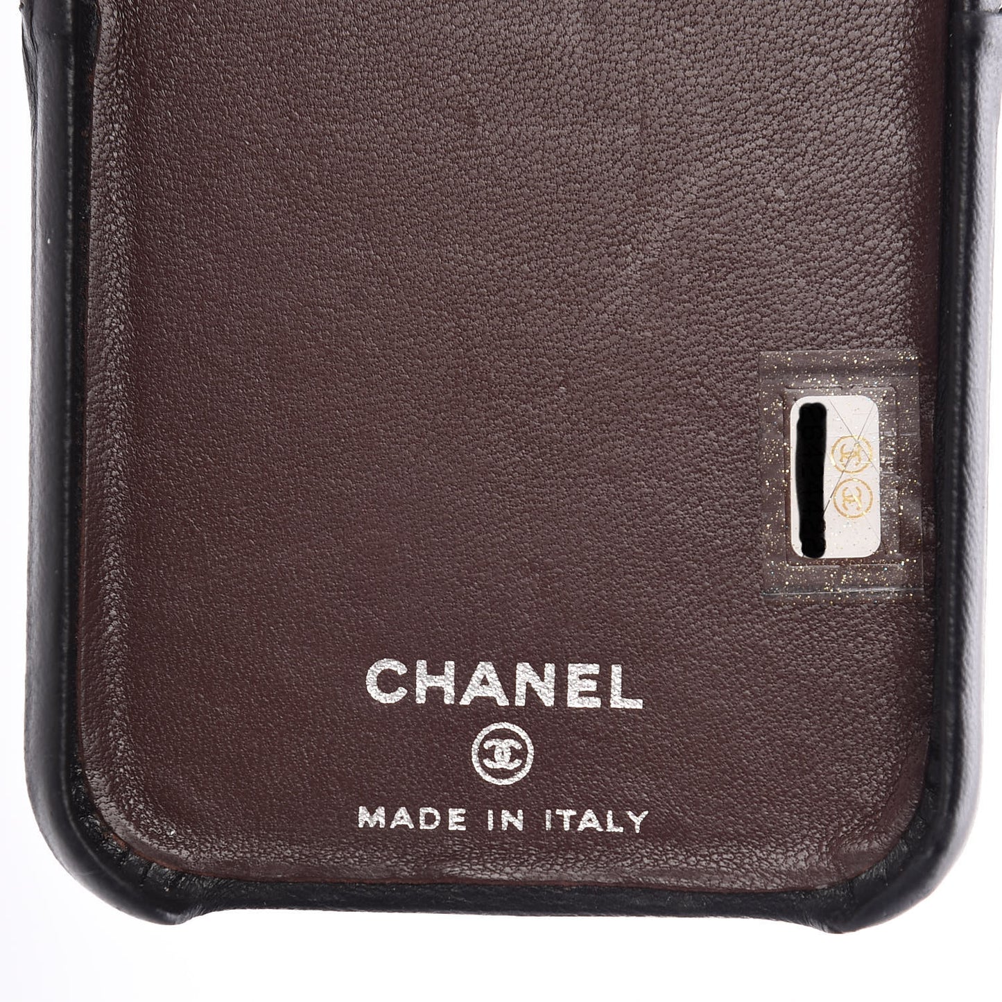 Lambskin Quilted iPhone X Case Black