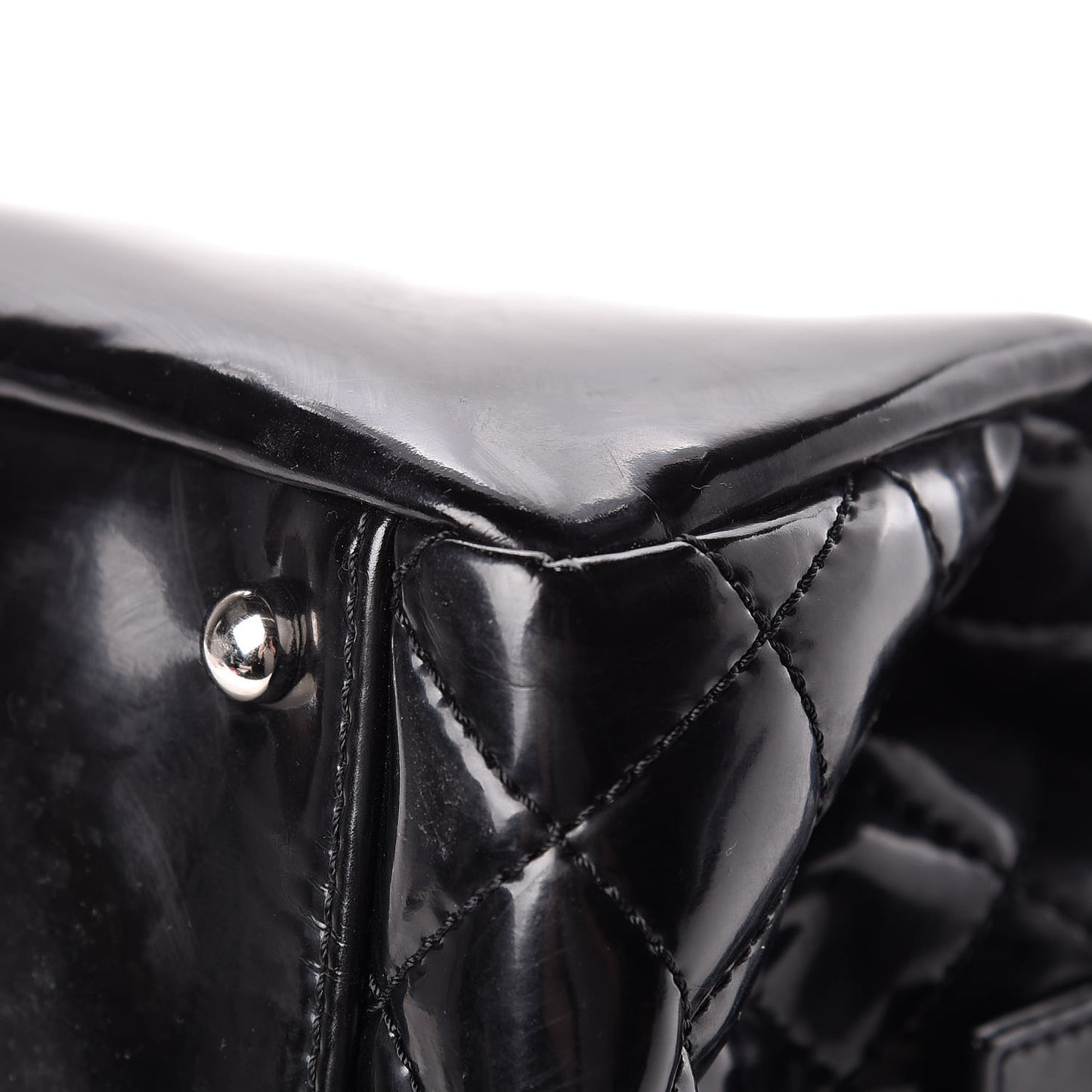 Vinyl Lipstick Ligne Tote Black