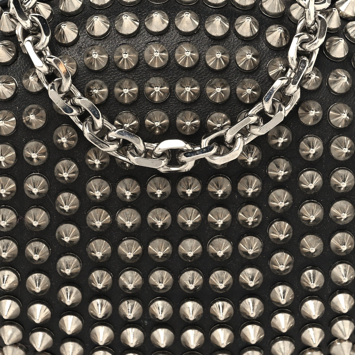 Metallic Suede Burma Strass Mina Chain Clutch Lichen