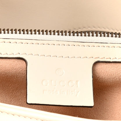 Gucci Calfskin Matelasse Small GG Marmont Shoulder Bag White 6 of 11