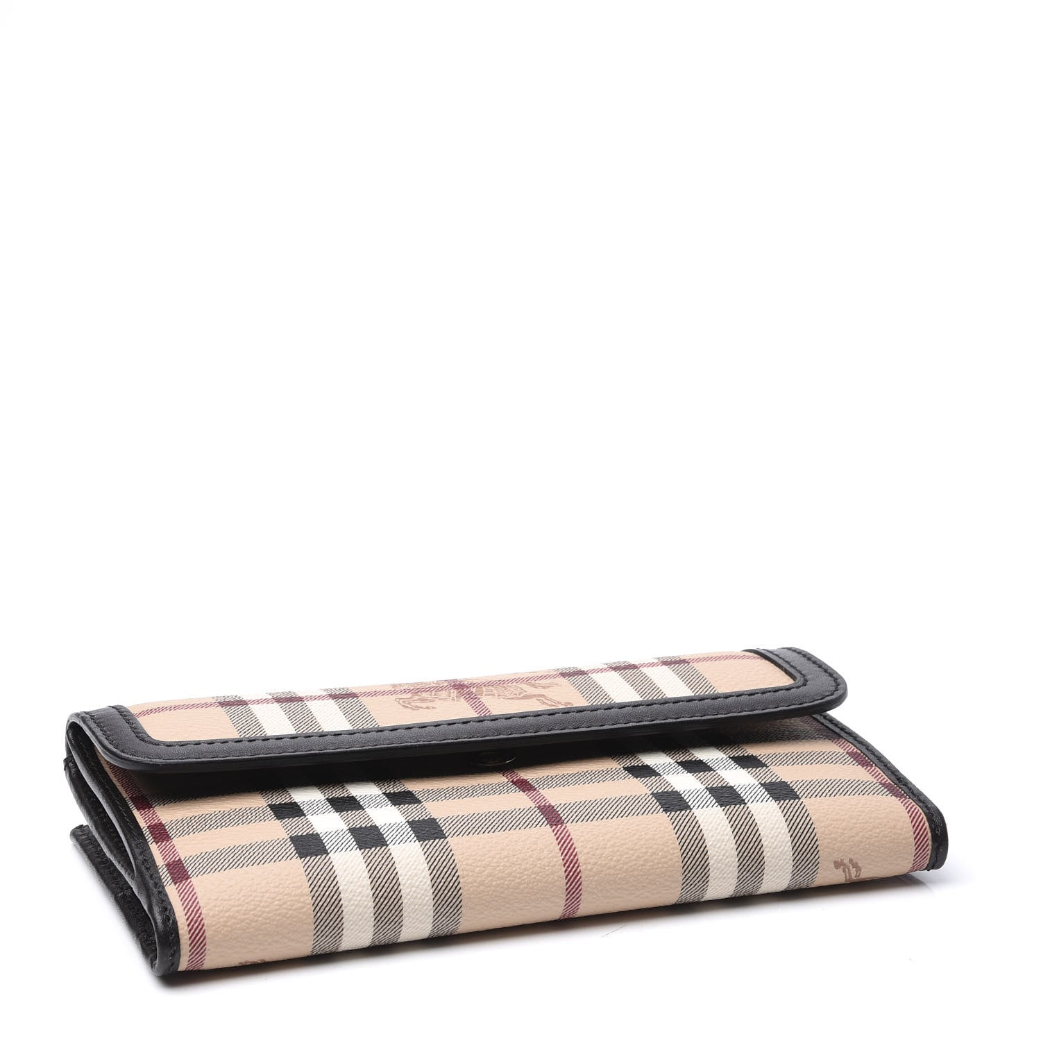 Burberry Haymarket Check Continental Wallet Chocolate 3 of 10