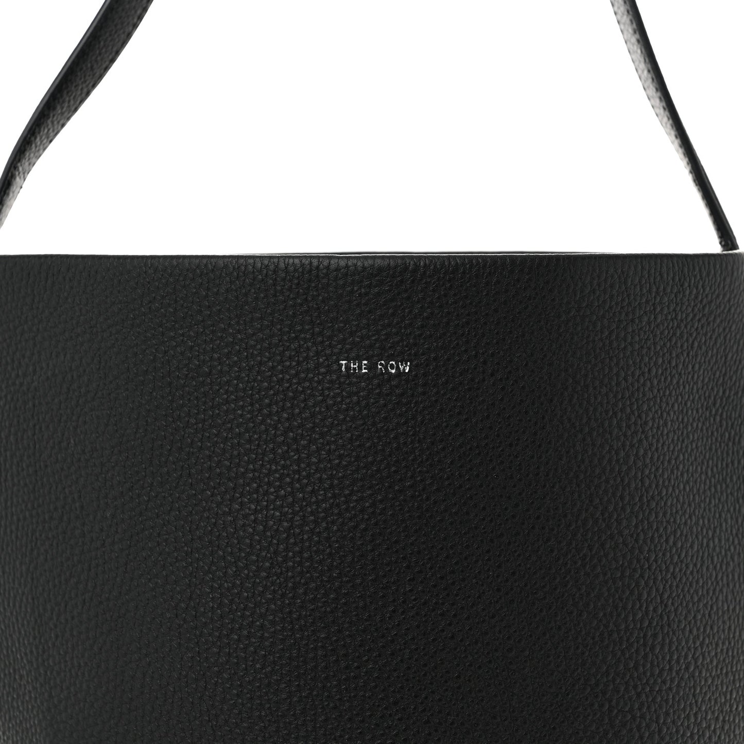 Grained Calfskin Medium N/S Park Tote Black