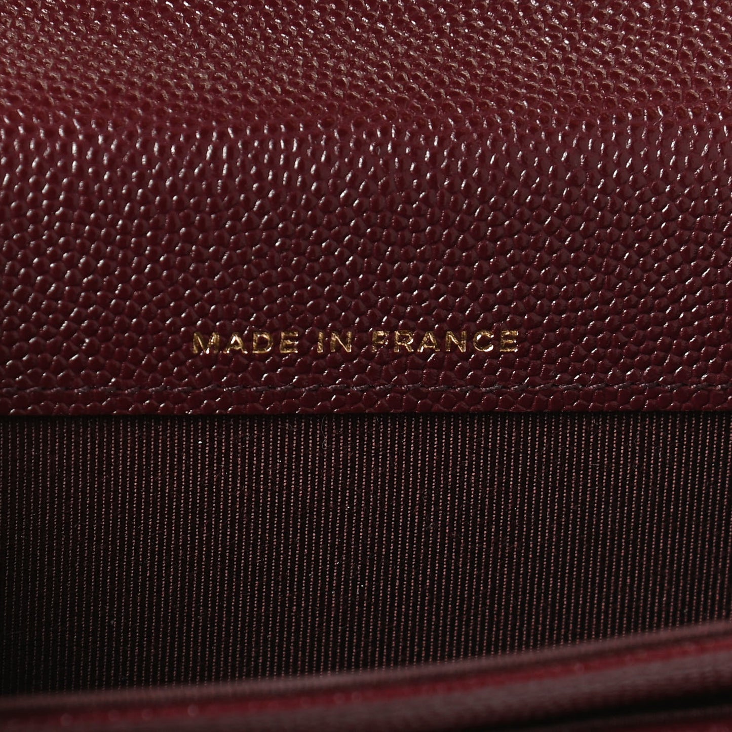Caviar Quilted Flap Card Holder Wallet Burgundy