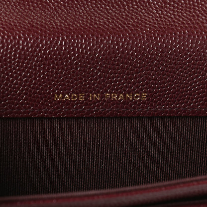 Chanel Caviar Quilted Flap Card Holder Wallet Burgundy 7 of 10