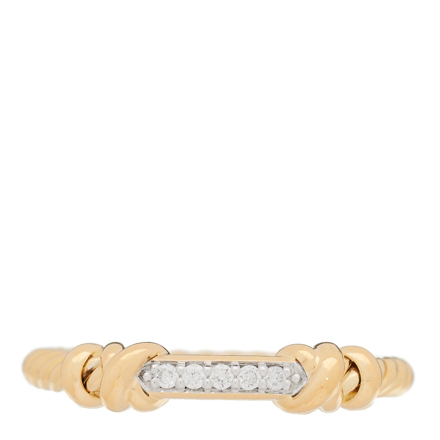 18K Yellow Gold Diamond Petite Helena Wrap Ring 54 7