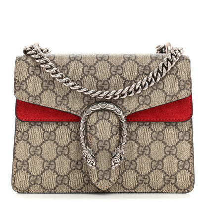 Gucci GG Supreme Monogram Mini Dionysus Shoulder Bag Hibiscus Red 1 of 10