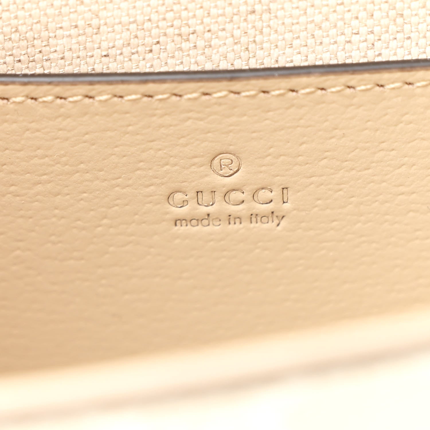 Gucci GG Supreme Monogram Textured Dollar Calfskin Web Mini Ophidia Envelope Shoulder Bag Beige Mystic White Oatmeal 6 of 10