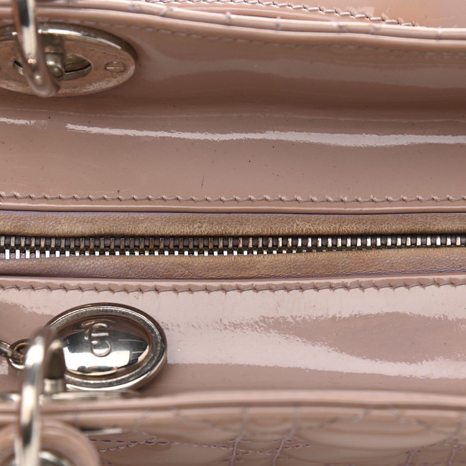 Christian Dior Patent Cannage Medium Lady Dior Rose Clair 14 of 16
