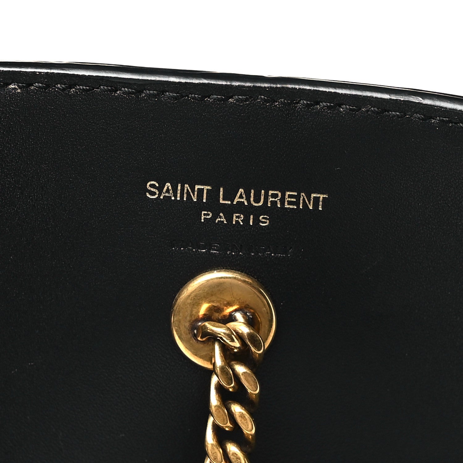 Saint Laurent Smooth Calfskin Maxi Trapezoid Shopping Tote Black 7 of 11