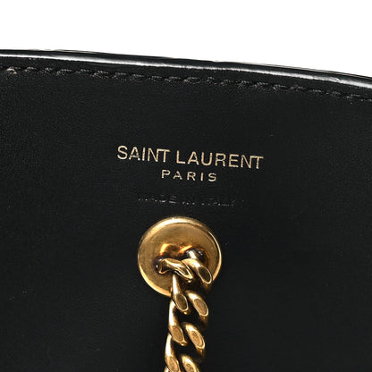 Saint Laurent Smooth Calfskin Maxi Trapezoid Shopping Tote Black 7 of 11