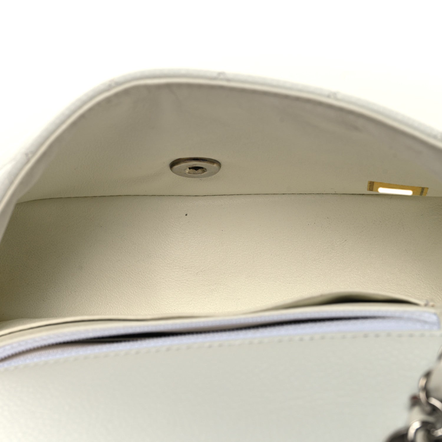 Chanel Caviar Quilted Mini Rectangular Flap White 5 of 12