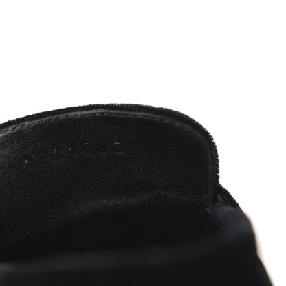 Hermes Velvet Womens Paris Loafers 35 Black 8 of 9