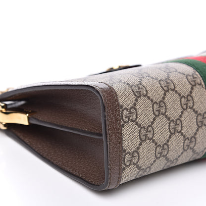 Gucci GG Supreme Monogram Web Small Ophidia Chain Shoulder Bag Brown 8 of 12