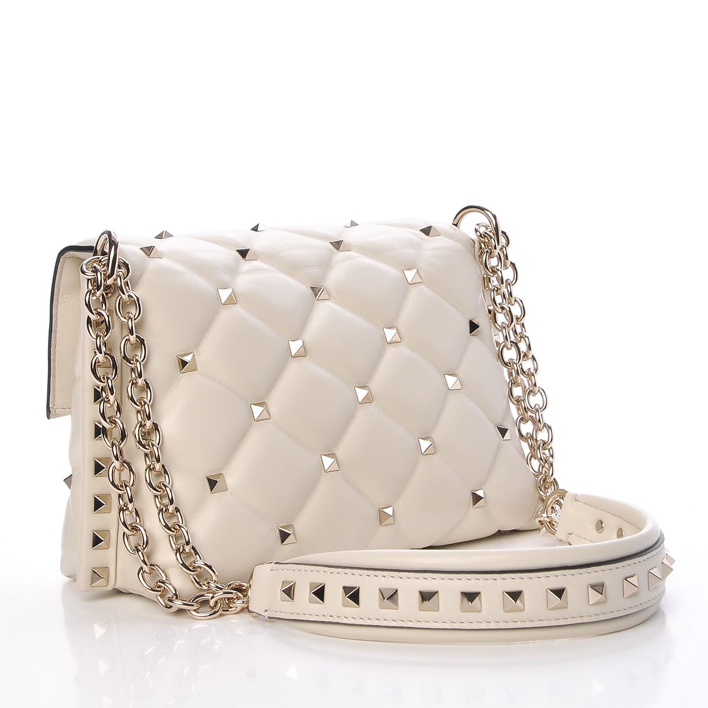 Nappa Small Candystud Crossbody Light Ivory