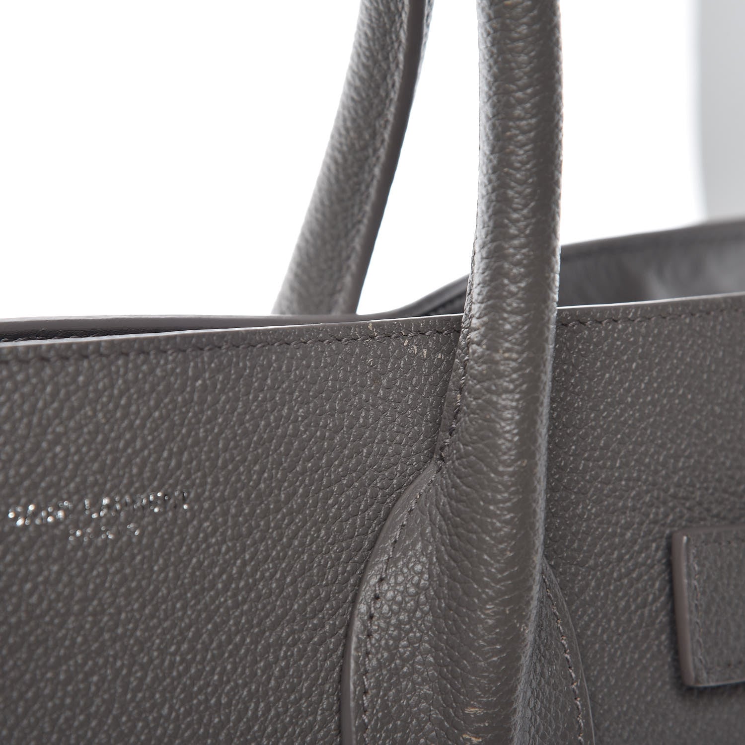 Saint Laurent Grained Calfskin Small Sac De Jour Fog 30 of 32