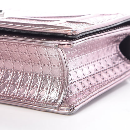 Christian Dior Metallic Patent Micro-Cannage Mini Diorama Flap Bag Pink 8 of 8