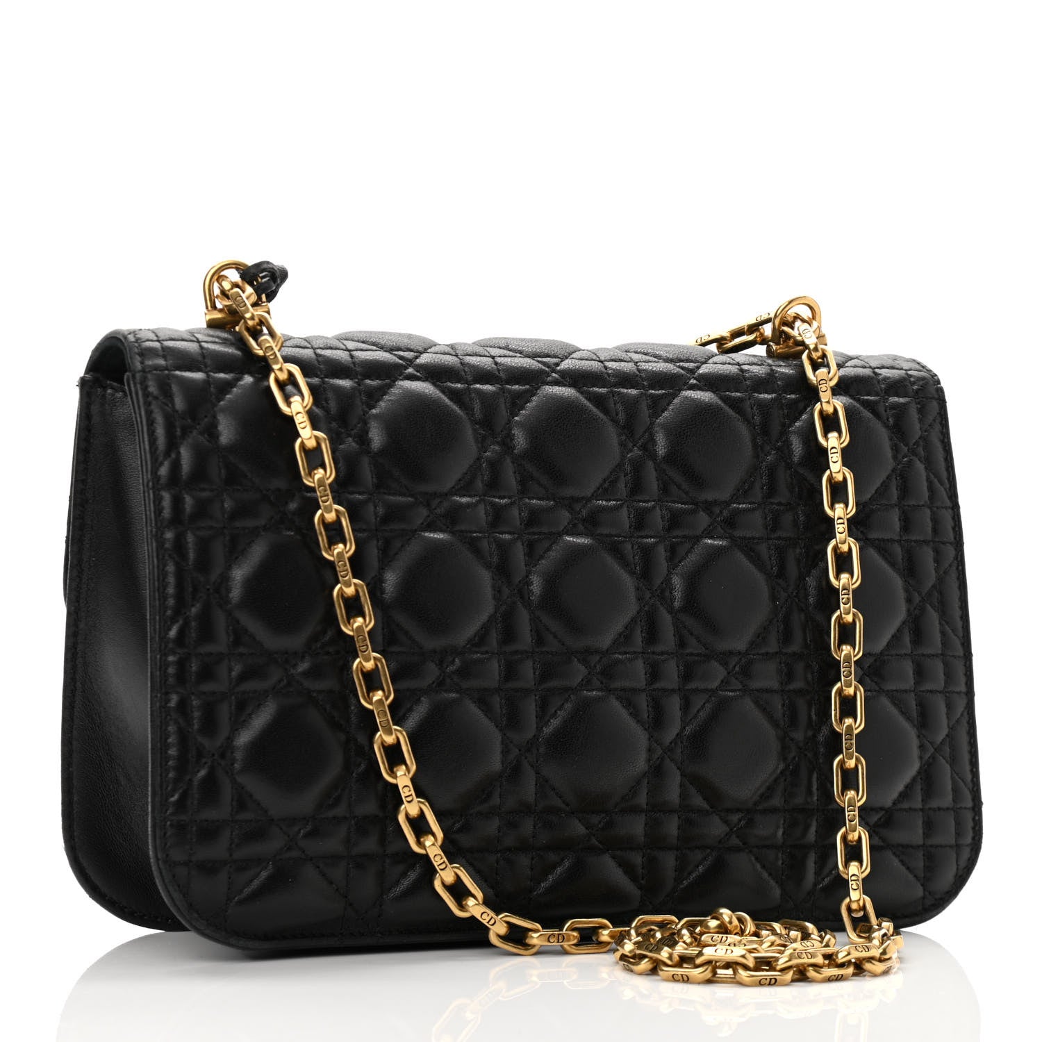 Christian Dior Lambskin Cannage Large Dioraddict Flap Bag Black 3 of 9