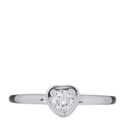 Cartier 18K White Gold Diamond D'Amour Heart Ring 46 3.75 1 of 6