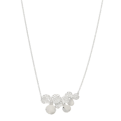 Tiffany Platinum Diamond Mini Paper Flowers Cluster Pendant Necklace 1 of 7