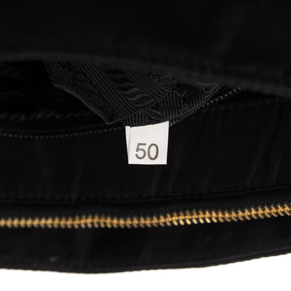 Prada Tessuto Nylon Chain Shoulder Bag Black 9 of 12