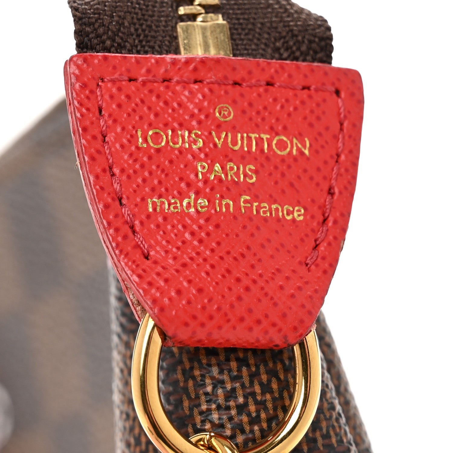 Louis Vuitton Damier Ebene 2019 Christmas Animation Mini Pochette Accessories Red 6 of 9