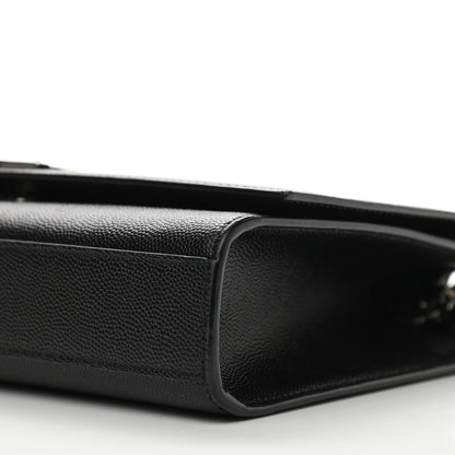 Saint Laurent Grain De Poudre Medium Classic Monogram Kate Satchel Black 10 of 11