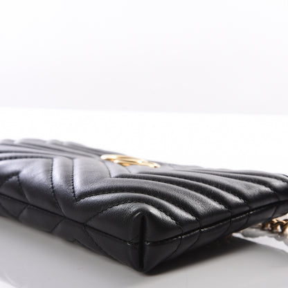 Gucci Calfskin Matelasse Mini GG Marmont Chain Bag Black 6 of 9